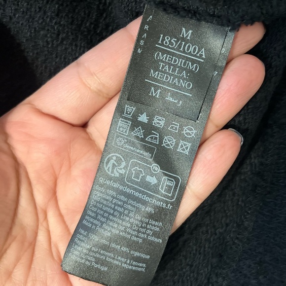 Allsaints men’s distressed neckline black crewneck sweater 100% cotton NWOT - Picture 8 of 9